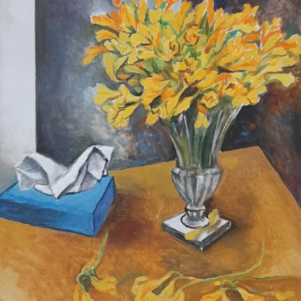 guttuso olio fiori